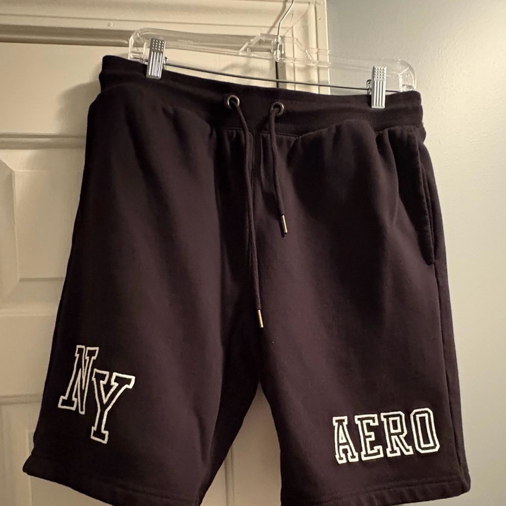 Aeropostale Black Athletic Shorts with NY Logo